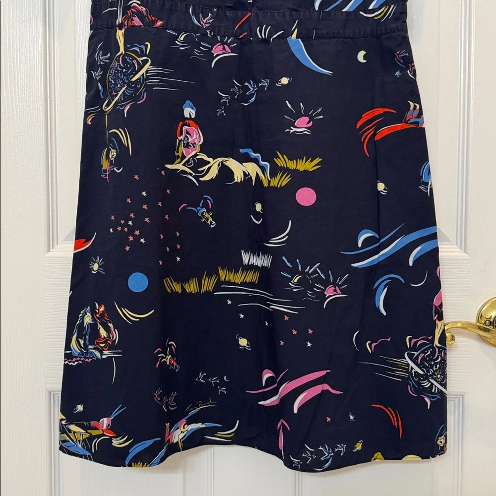 Tory Burch Navy Multicolor Printed Polo Mini Dress - Picture 5 of 10